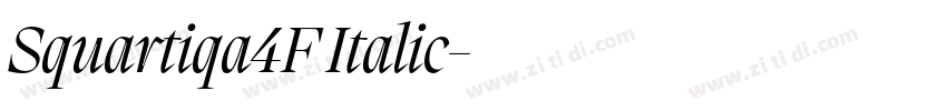 Squartiqa4F Italic字体转换